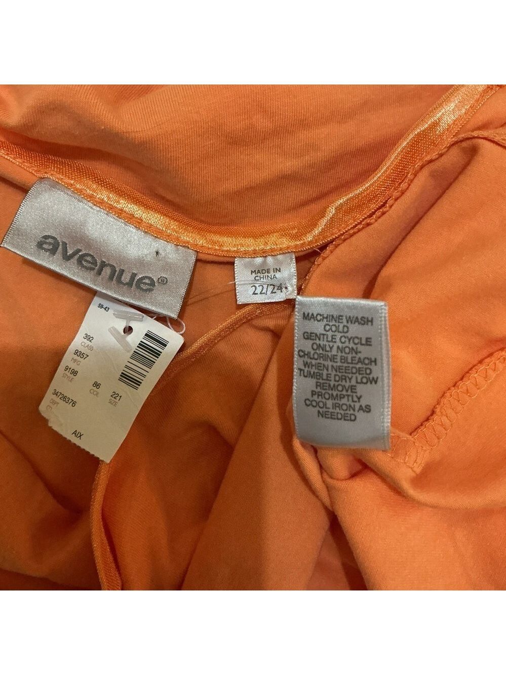 Women's Avenue Orange Tank Top Plus Size 22/24 NWT - Picture 11 of 12